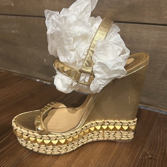 Christian Louboutin Cataclou 140 Calf Lame/Rope - Picture 9 of 13